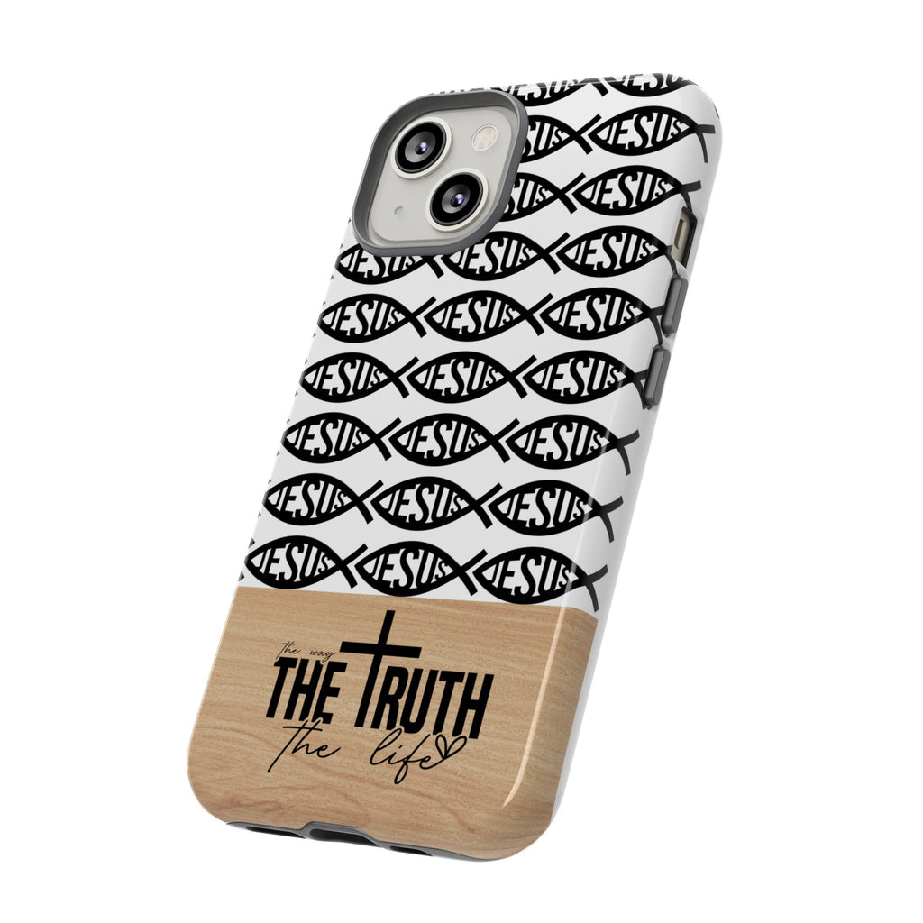 John 14:6 The Way The Truth The Life iPhone Samsung Galaxy Google Pixel Premium Christian Phone Case