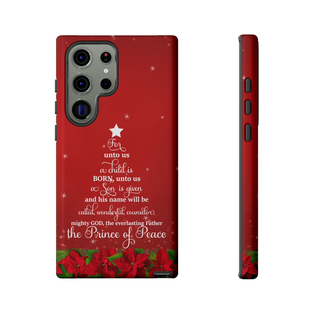 For Unto Us A Child Is Born Christian Christmas Phone Case