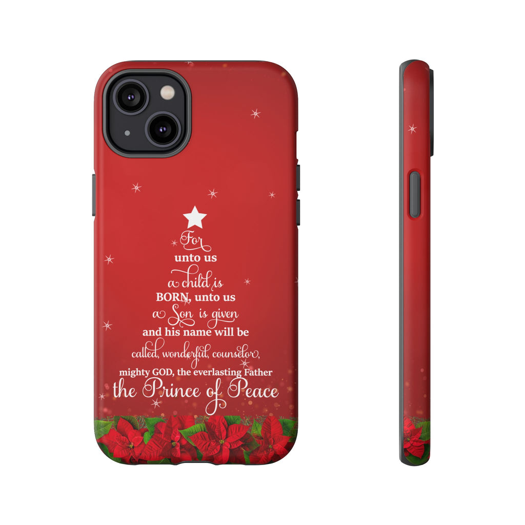 For Unto Us A Child Is Born Christian Christmas Phone Case