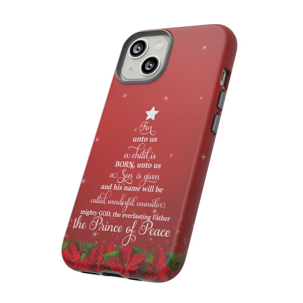 For Unto Us A Child Is Born Christian Christmas Phone Case