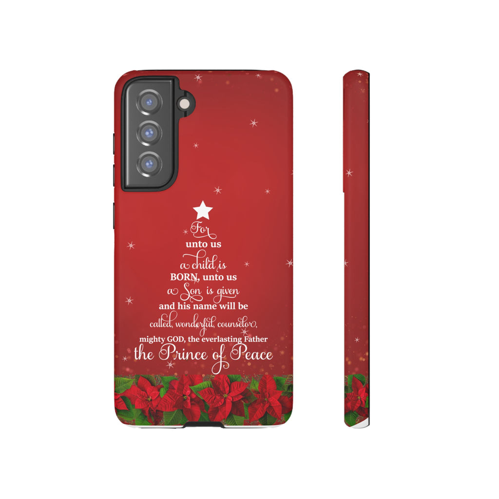 For Unto Us A Child Is Born Christian Christmas Phone Case