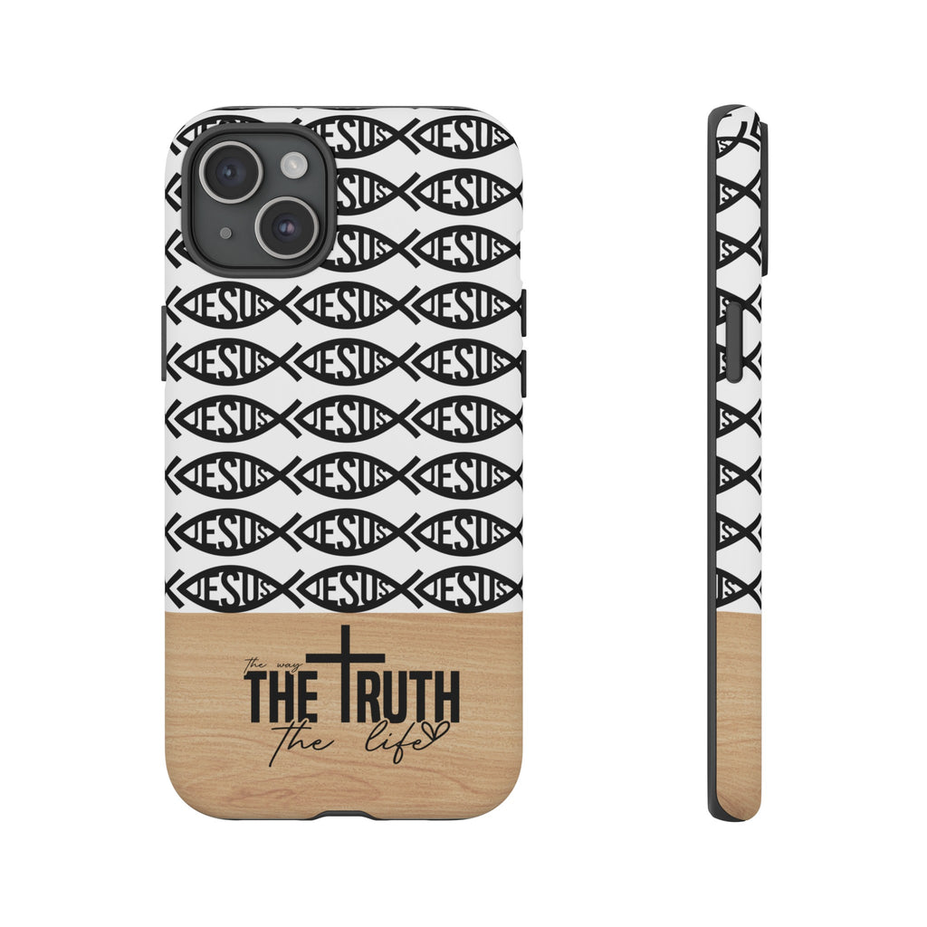 John 14:6 The Way The Truth The Life iPhone Samsung Galaxy Google Pixel Premium Christian Phone Case