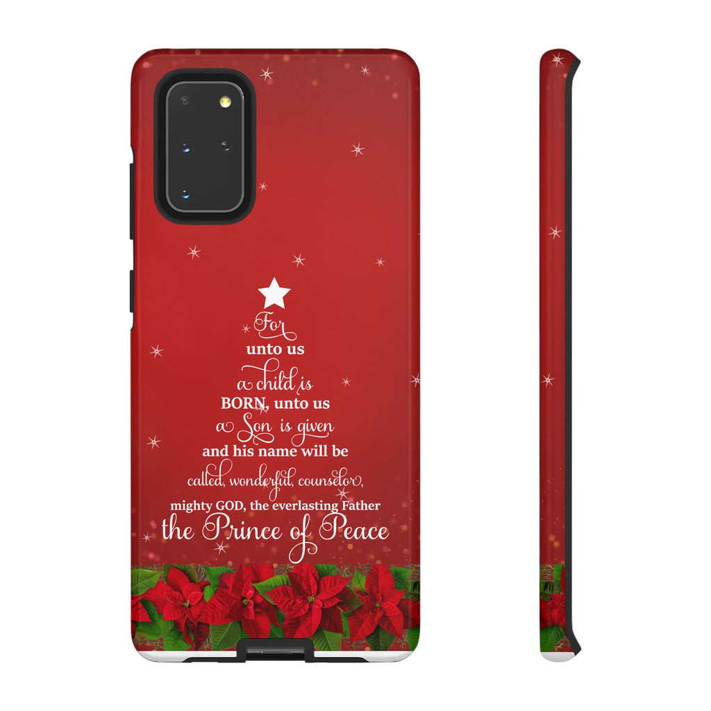 For Unto Us A Child Is Born Christian Christmas Phone Case