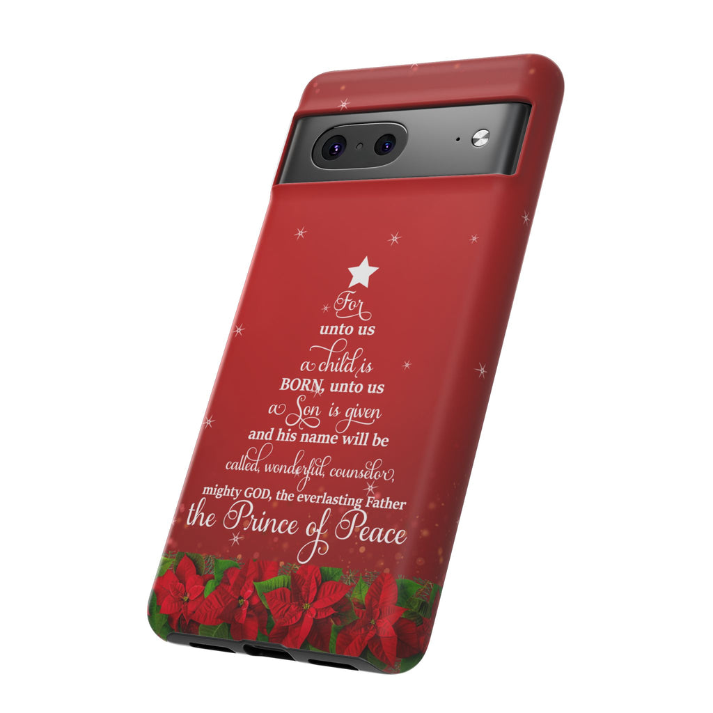 For Unto Us A Child Is Born Christian Christmas Phone Case