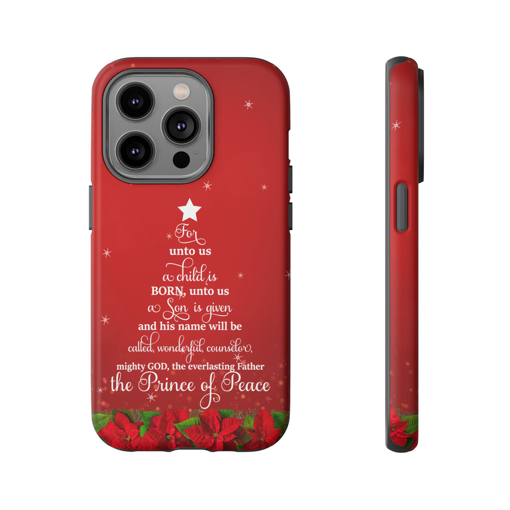 For Unto Us A Child Is Born Christian Christmas Phone Case