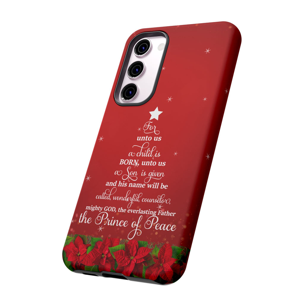 For Unto Us A Child Is Born Christian Christmas Phone Case