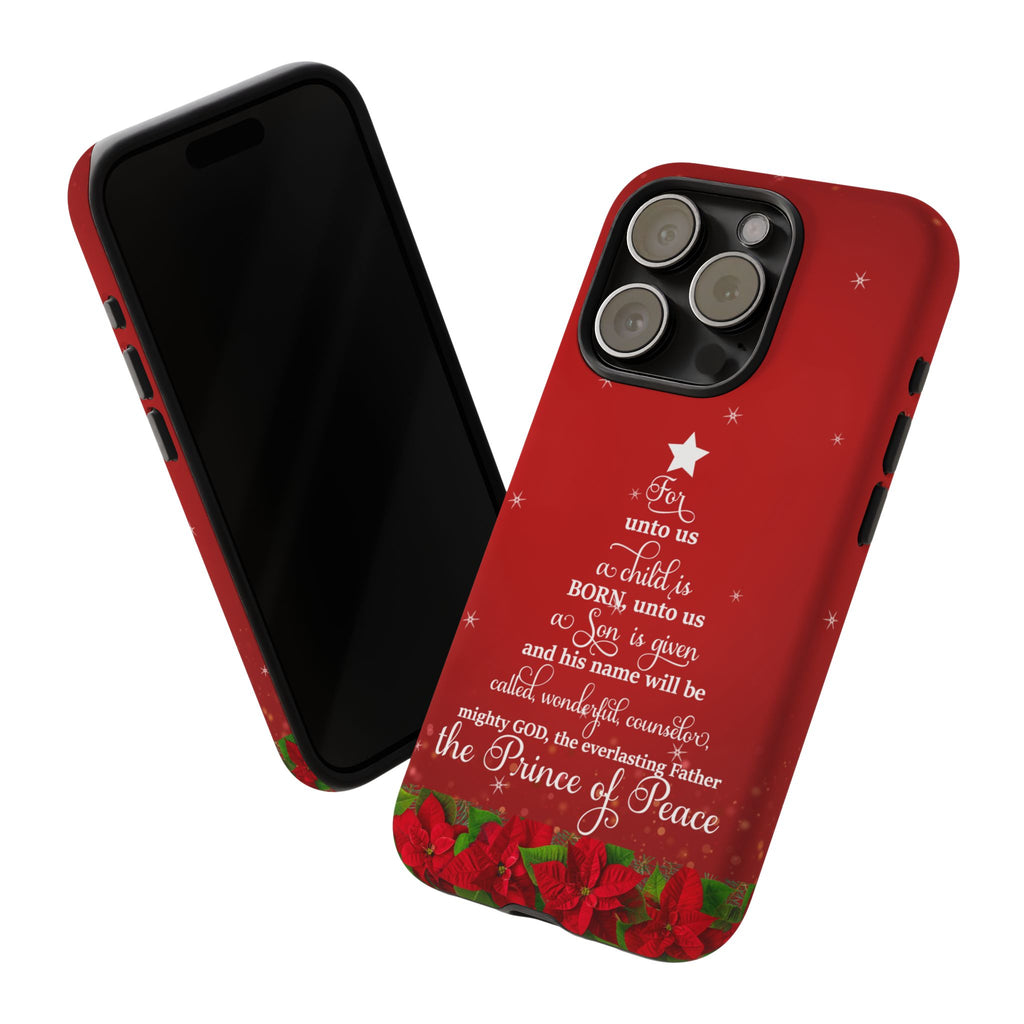 For Unto Us A Child Is Born Christian Christmas Phone Case