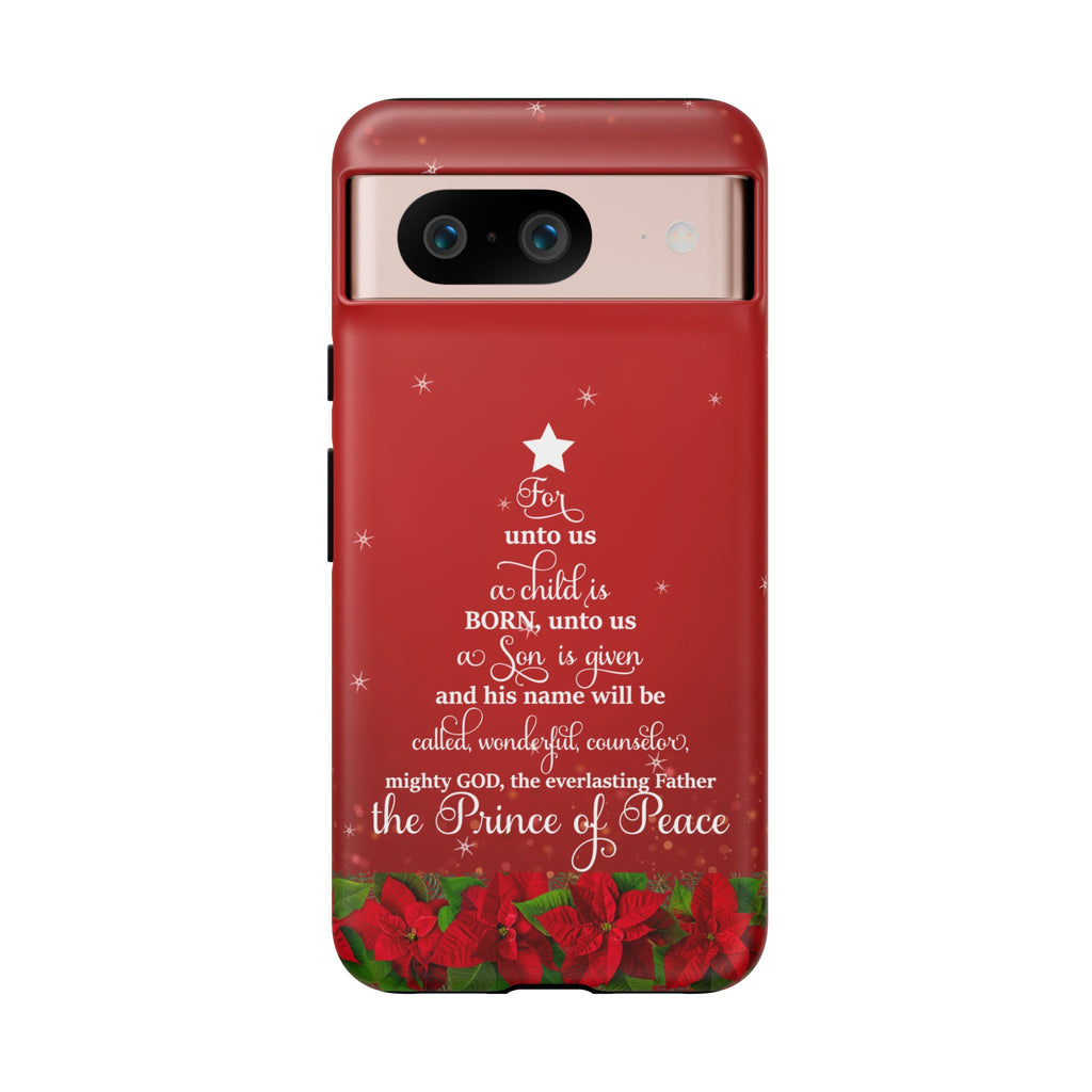 For Unto Us A Child Is Born Christian Christmas Phone Case