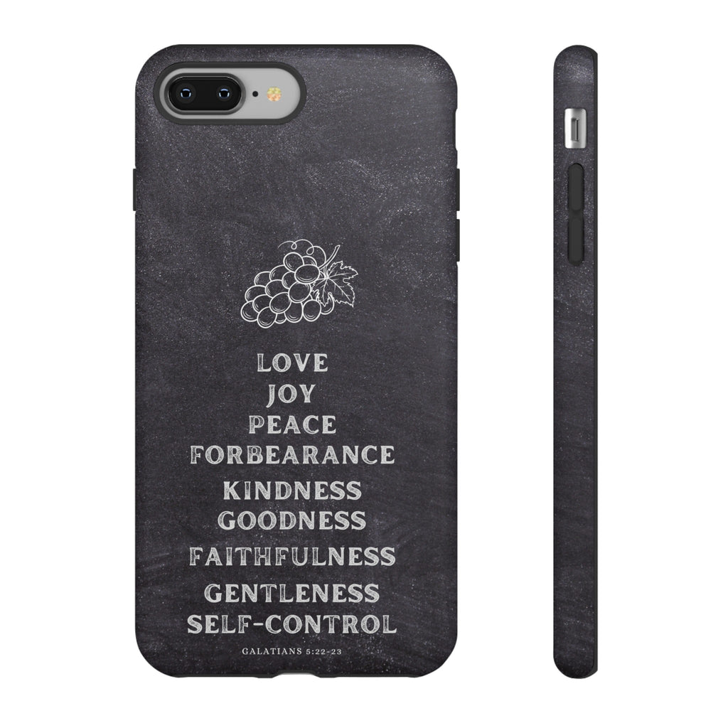 Fruit Of The Spirit Galatians 5:22-23 Christian Premium Chalkboard iPhone Samsung Galaxy Google Pixel Phone Case