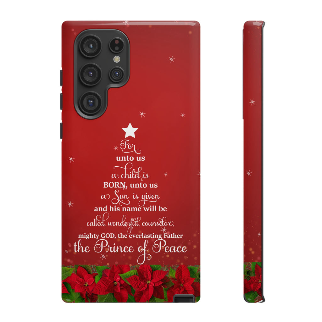 For Unto Us A Child Is Born Christian Christmas Phone Case