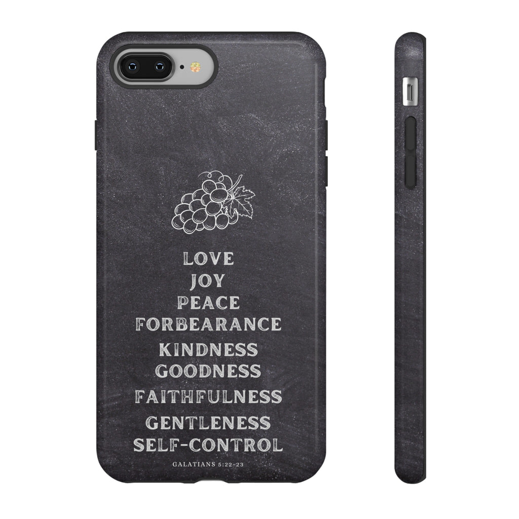 Fruit Of The Spirit Galatians 5:22-23 Christian Premium Chalkboard iPhone Samsung Galaxy Google Pixel Phone Case