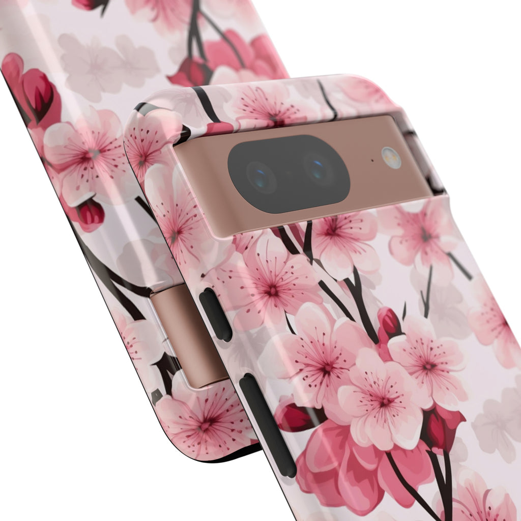 God Is Within Her Psalm 46:5 Floral Cherry Blossom Premium Christian iPhone Samsung Galaxy Google Pixel Phone Case