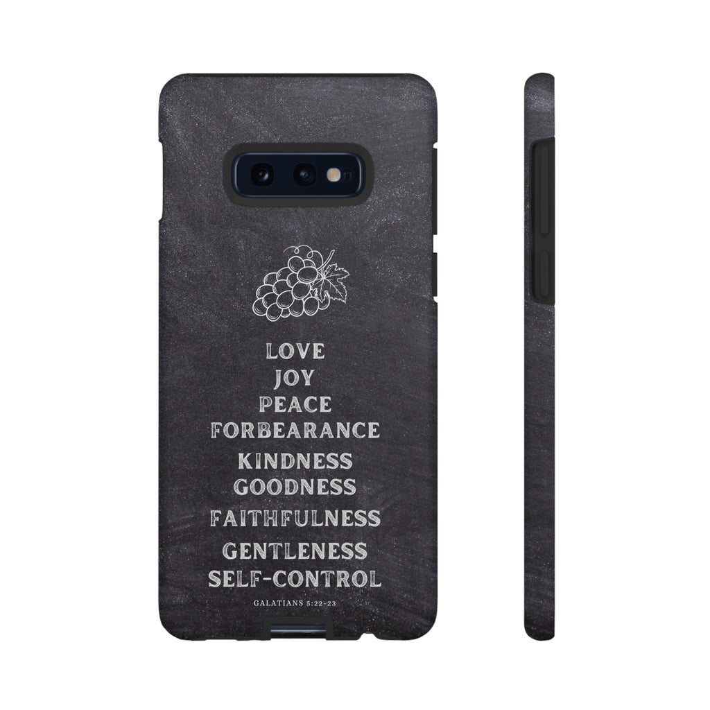 Fruit Of The Spirit Galatians 5:22-23 Christian Premium Chalkboard iPhone Samsung Galaxy Google Pixel Phone Case