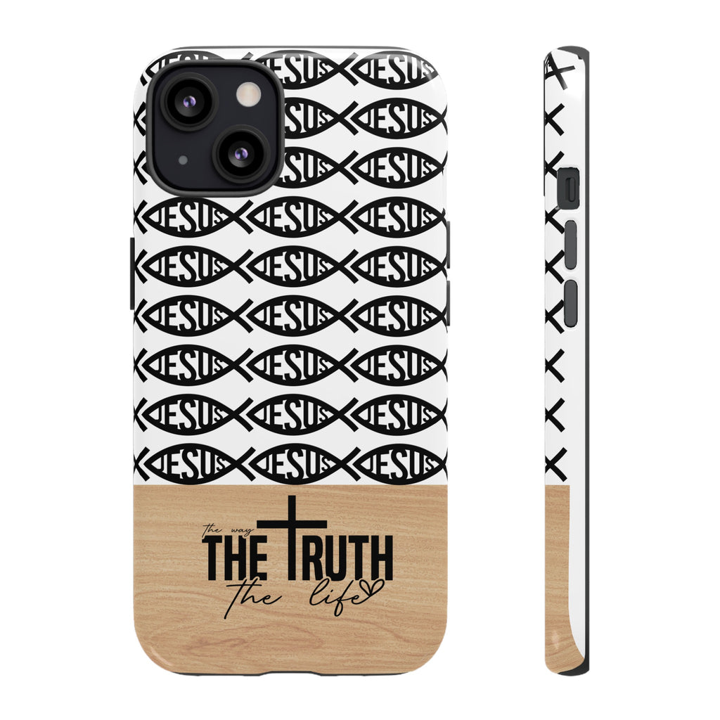 John 14:6 The Way The Truth The Life iPhone Samsung Galaxy Google Pixel Premium Christian Phone Case