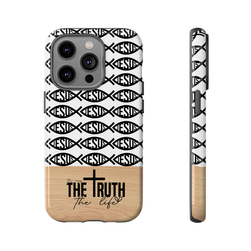 John 14:6 The Way The Truth The Life iPhone Samsung Galaxy Google Pixel Premium Christian Phone Case