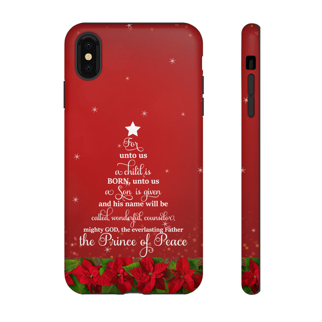 For Unto Us A Child Is Born Christian Christmas Phone Case