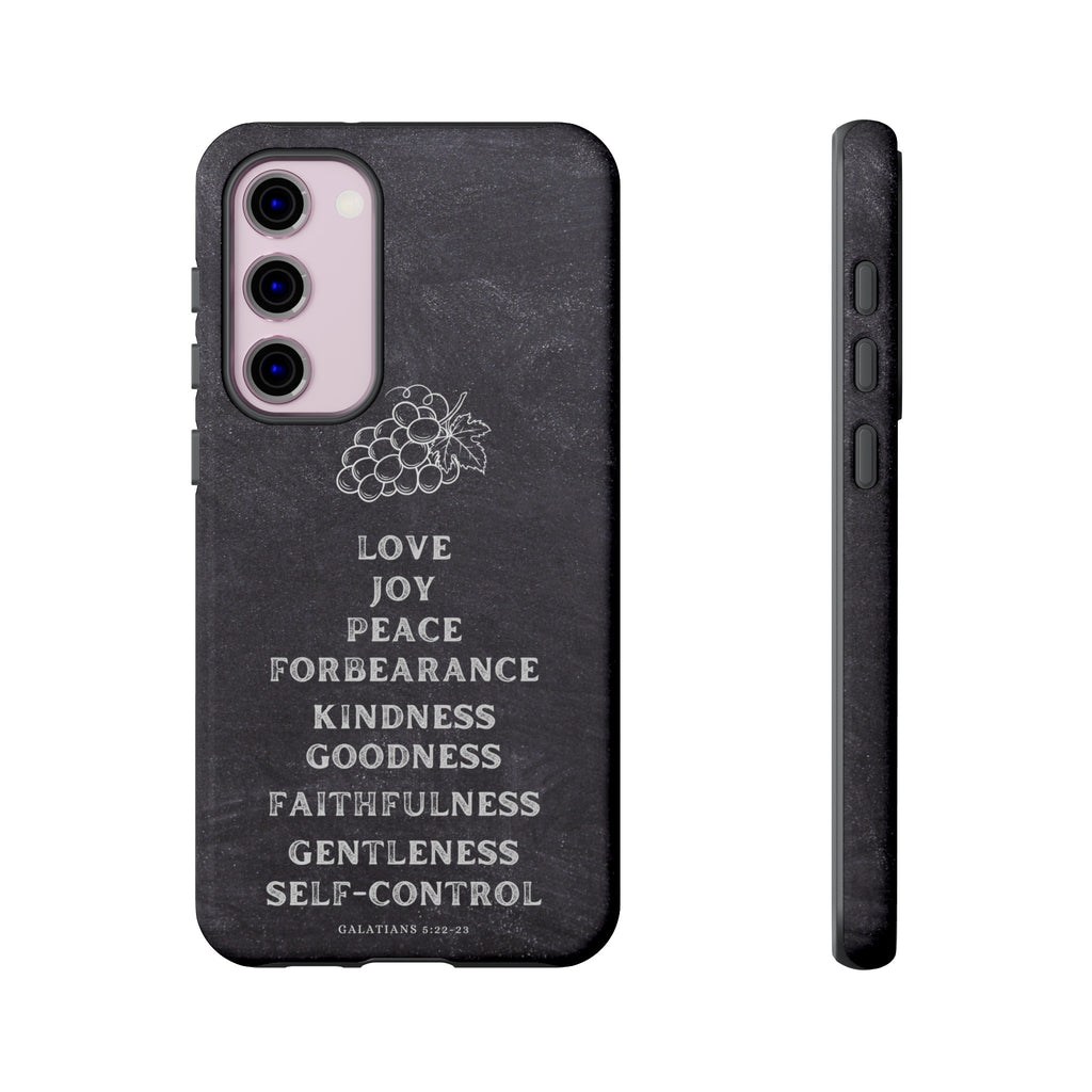 Fruit Of The Spirit Galatians 5:22-23 Christian Premium Chalkboard iPhone Samsung Galaxy Google Pixel Phone Case