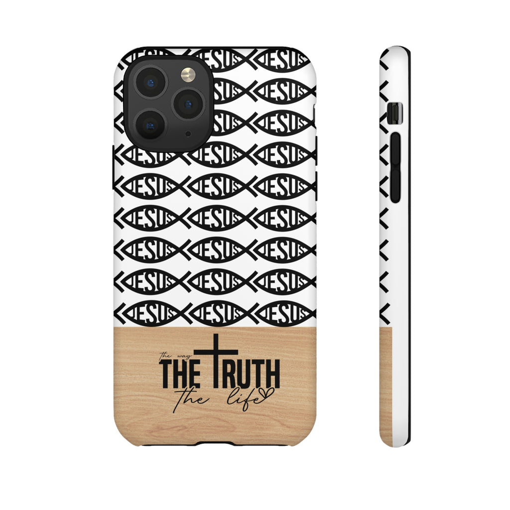 John 14:6 The Way The Truth The Life iPhone Samsung Galaxy Google Pixel Premium Christian Phone Case