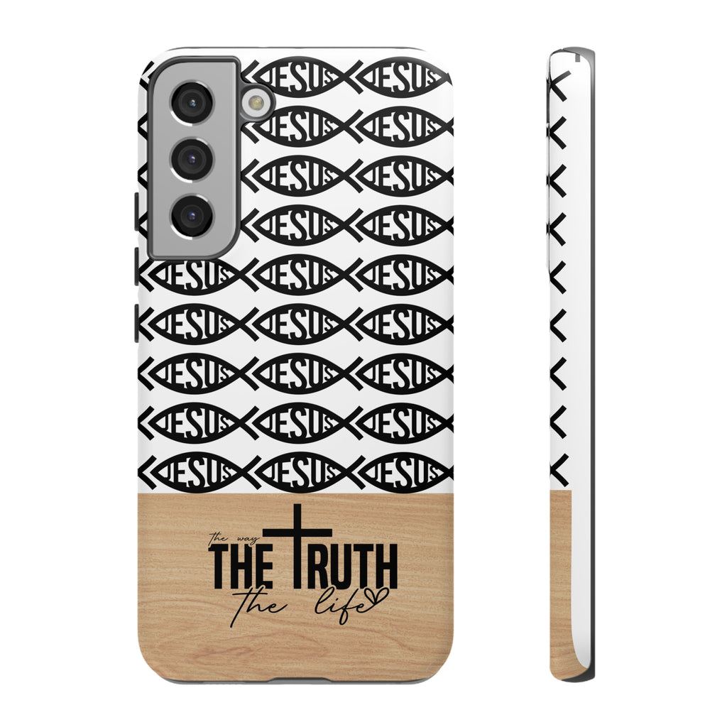 John 14:6 The Way The Truth The Life iPhone Samsung Galaxy Google Pixel Premium Christian Phone Case