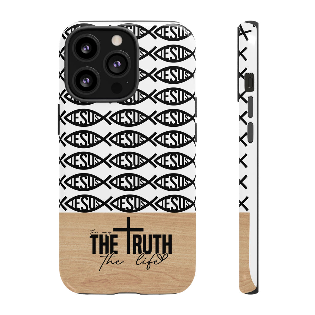 John 14:6 The Way The Truth The Life iPhone Samsung Galaxy Google Pixel Premium Christian Phone Case