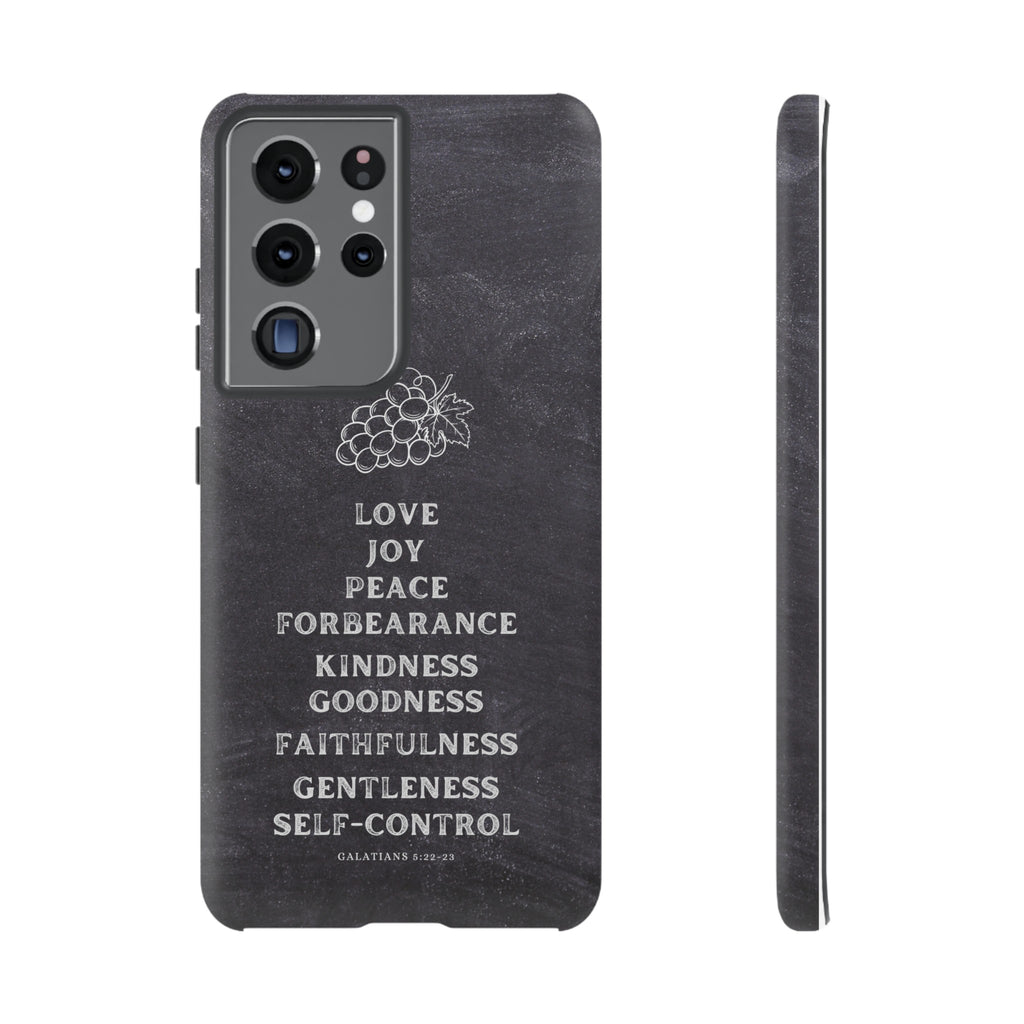 Fruit Of The Spirit Galatians 5:22-23 Christian Premium Chalkboard iPhone Samsung Galaxy Google Pixel Phone Case