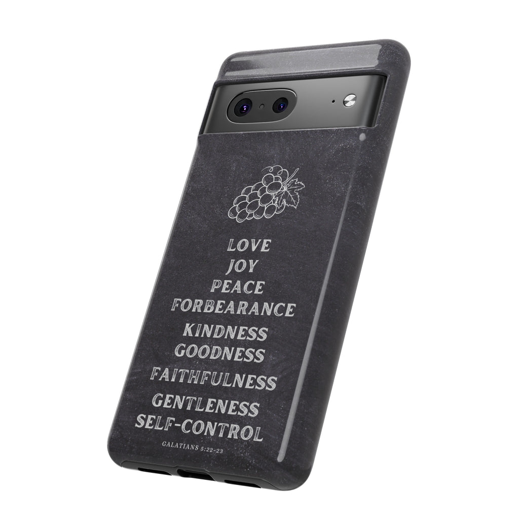 Fruit Of The Spirit Galatians 5:22-23 Christian Premium Chalkboard iPhone Samsung Galaxy Google Pixel Phone Case