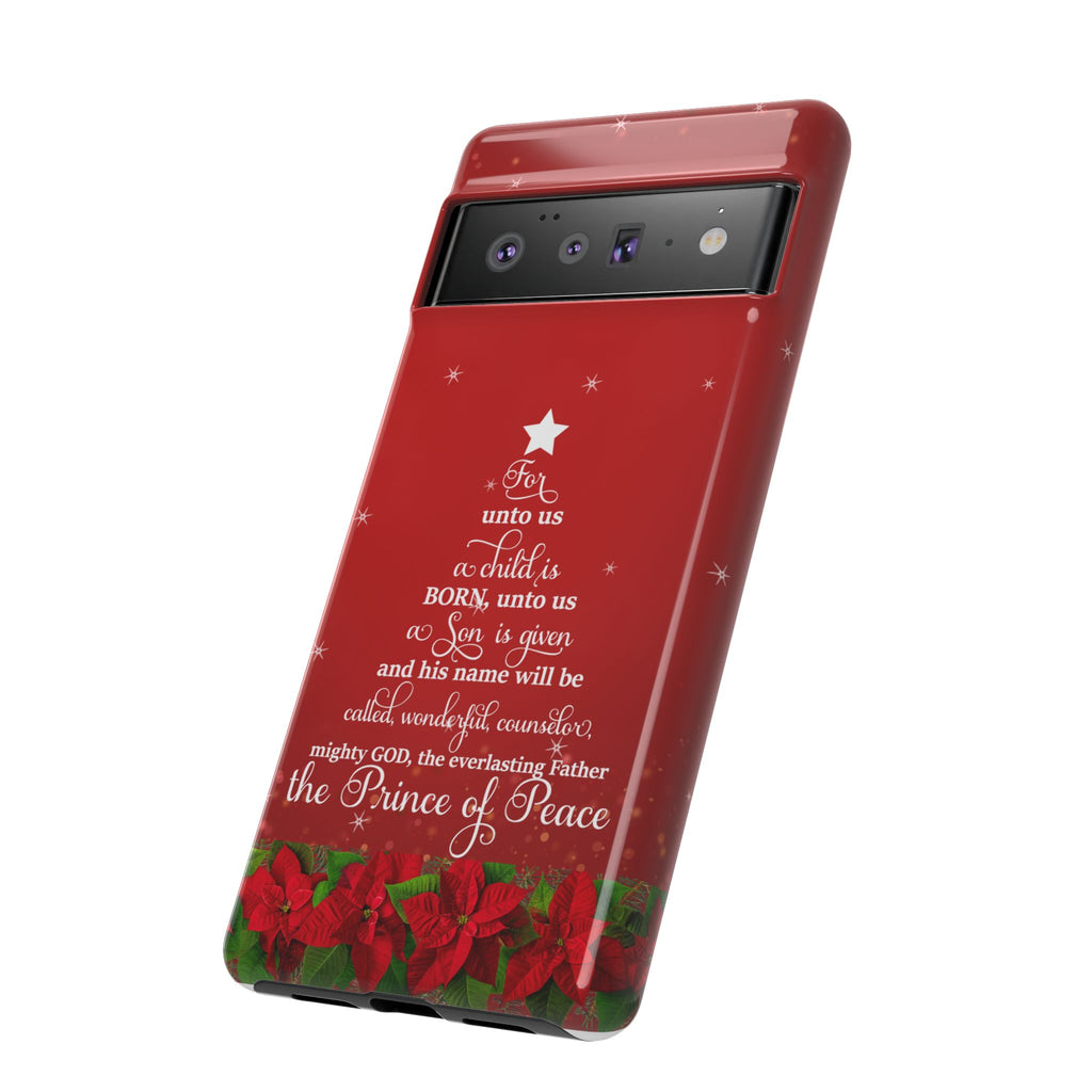 For Unto Us A Child Is Born Christian Christmas Phone Case