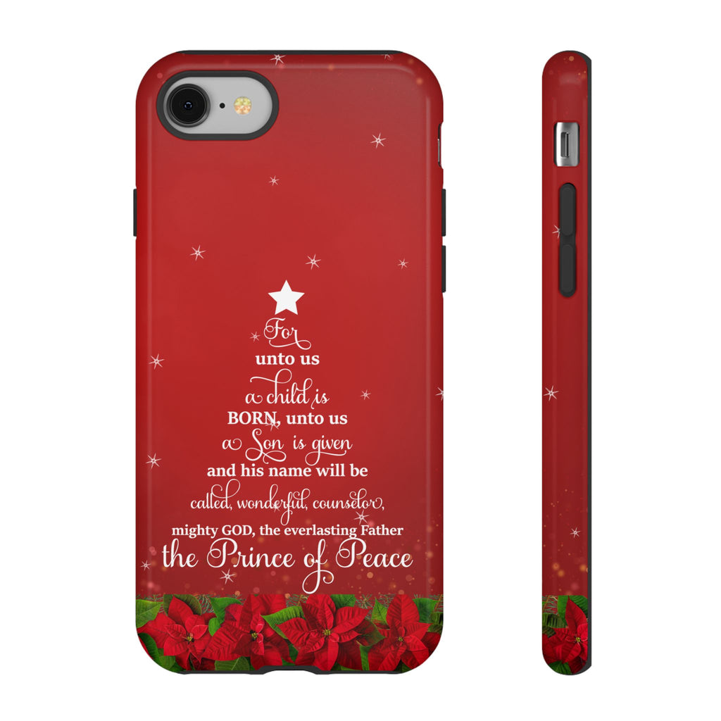 For Unto Us A Child Is Born Christian Christmas Phone Case