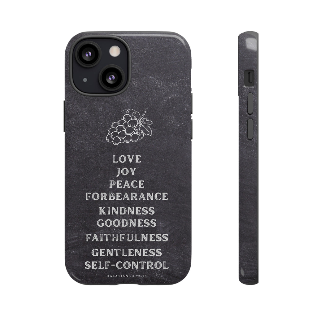 Fruit Of The Spirit Galatians 5:22-23 Christian Premium Chalkboard iPhone Samsung Galaxy Google Pixel Phone Case