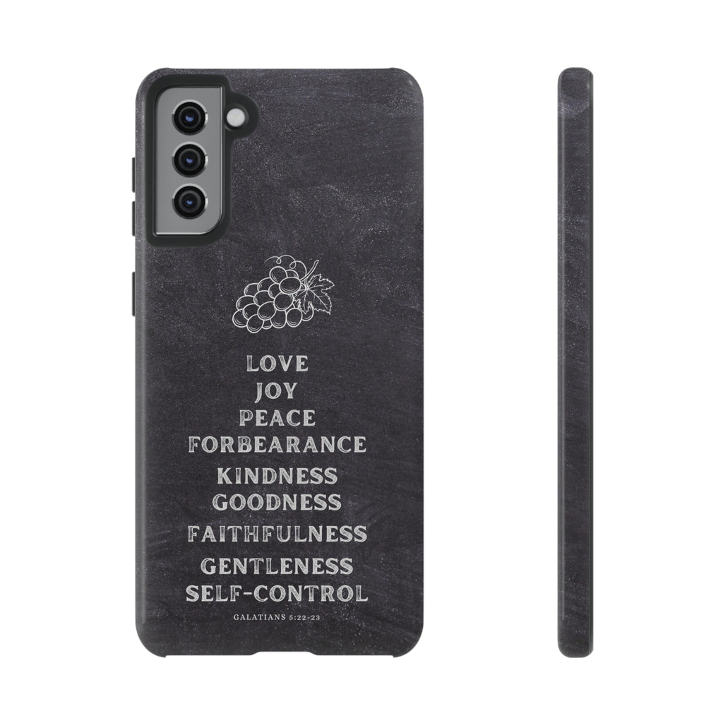 Fruit Of The Spirit Galatians 5:22-23 Christian Premium Chalkboard iPhone Samsung Galaxy Google Pixel Phone Case