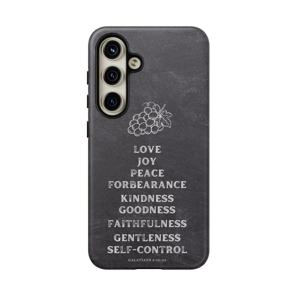 Fruit Of The Spirit Galatians 5:22-23 Christian Premium Chalkboard iPhone Samsung Galaxy Google Pixel Phone Case