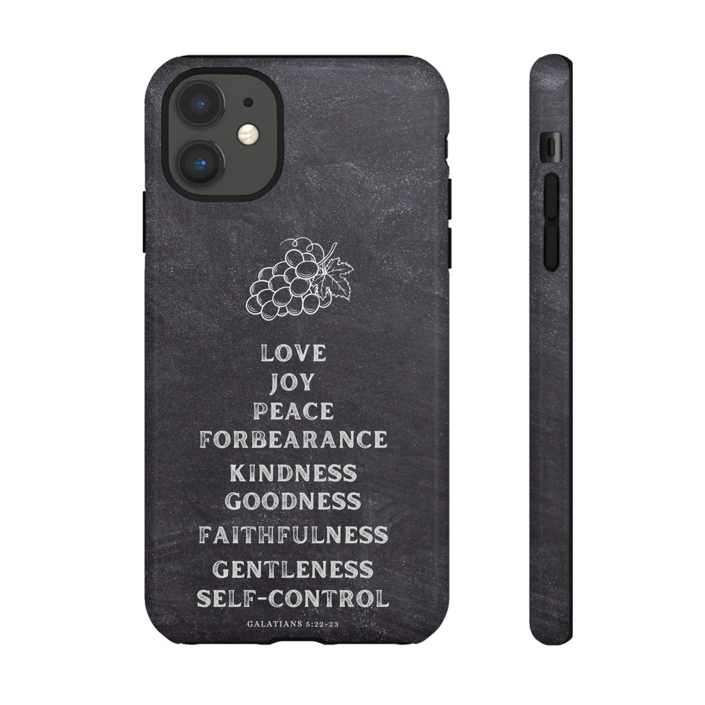 Fruit Of The Spirit Galatians 5:22-23 Christian Premium Chalkboard iPhone Samsung Galaxy Google Pixel Phone Case