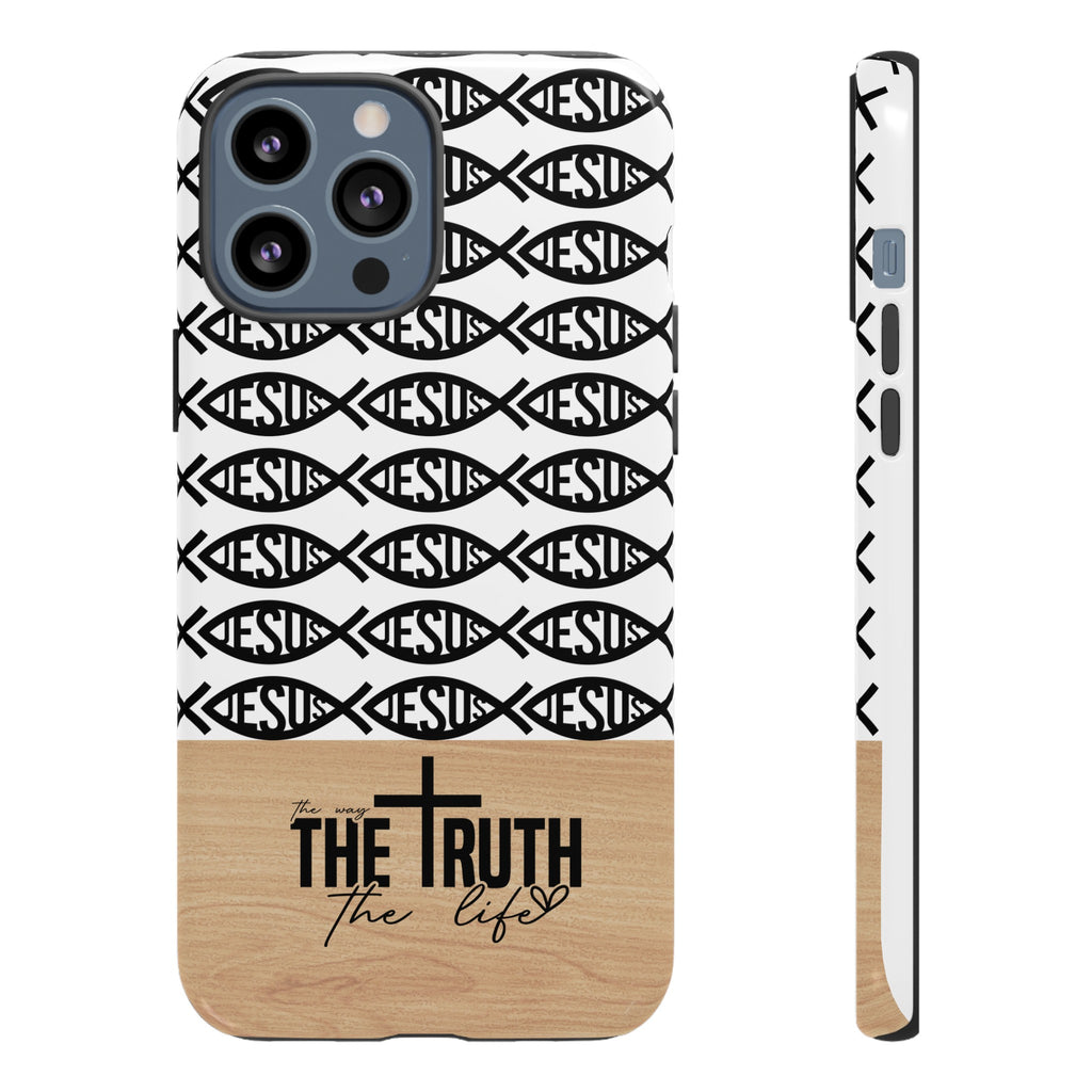 John 14:6 The Way The Truth The Life iPhone Samsung Galaxy Google Pixel Premium Christian Phone Case