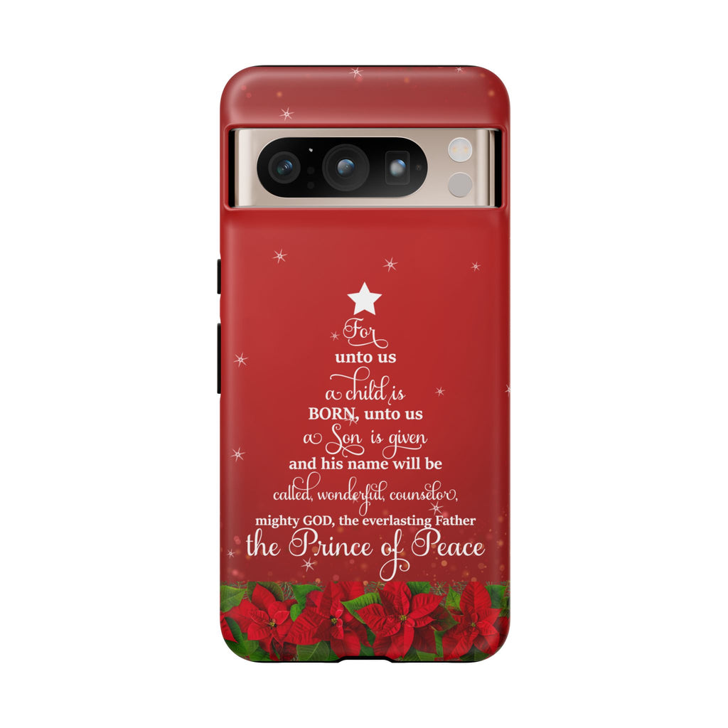 For Unto Us A Child Is Born Christian Christmas Phone Case