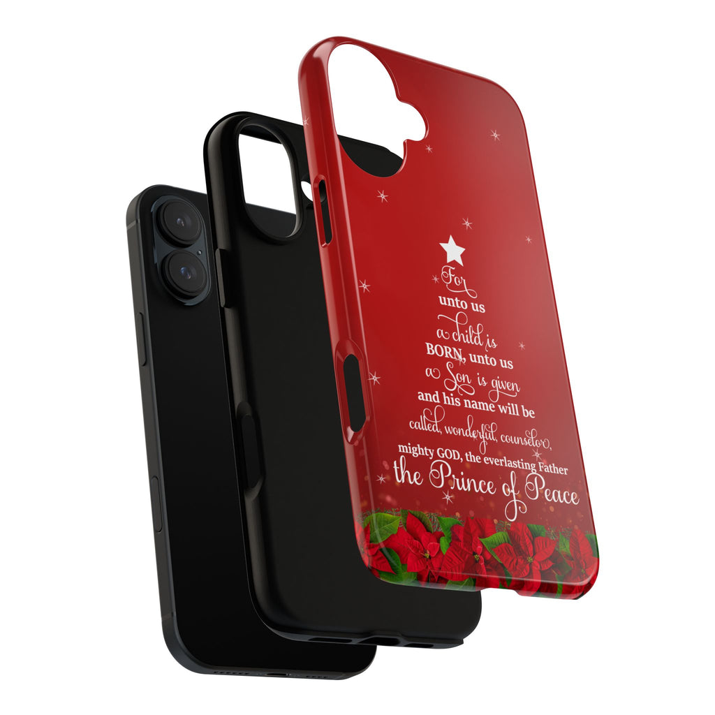 For Unto Us A Child Is Born Christian Christmas Phone Case