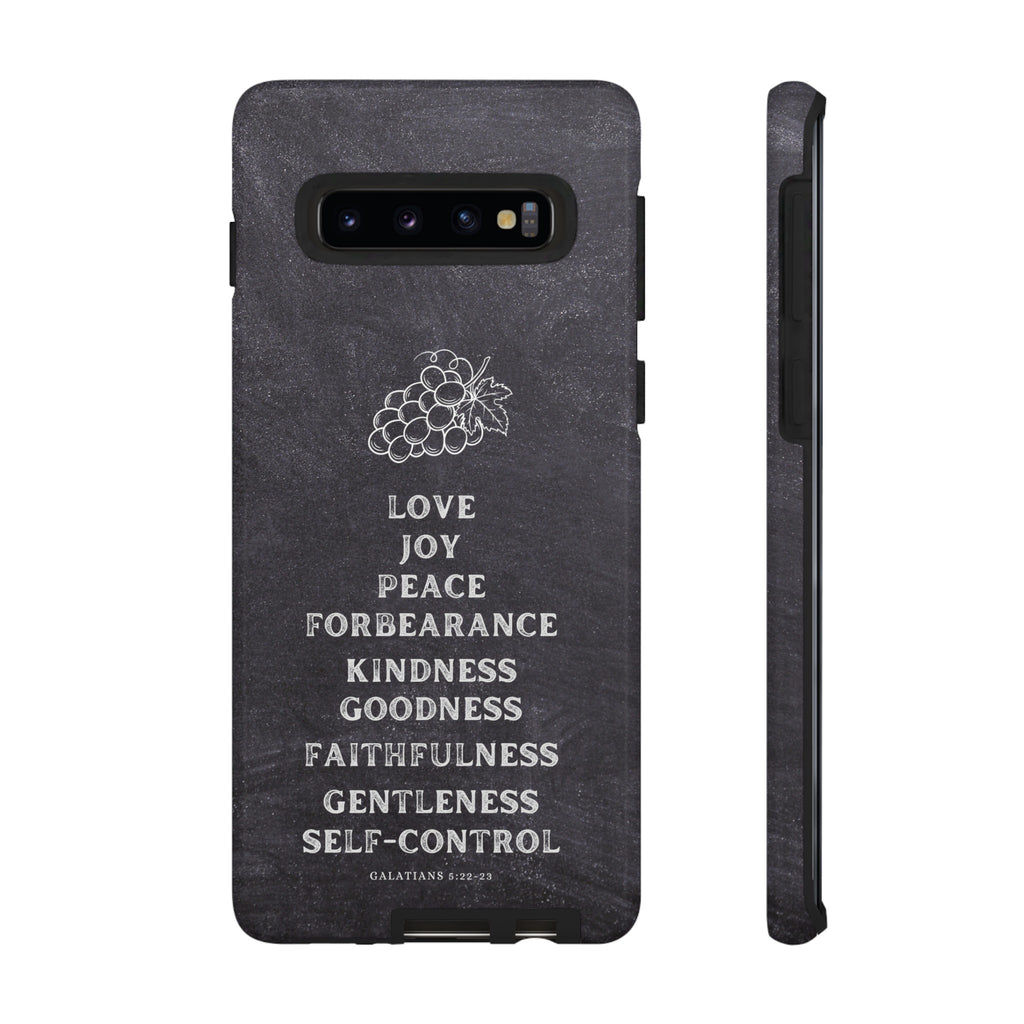 Fruit Of The Spirit Galatians 5:22-23 Christian Premium Chalkboard iPhone Samsung Galaxy Google Pixel Phone Case