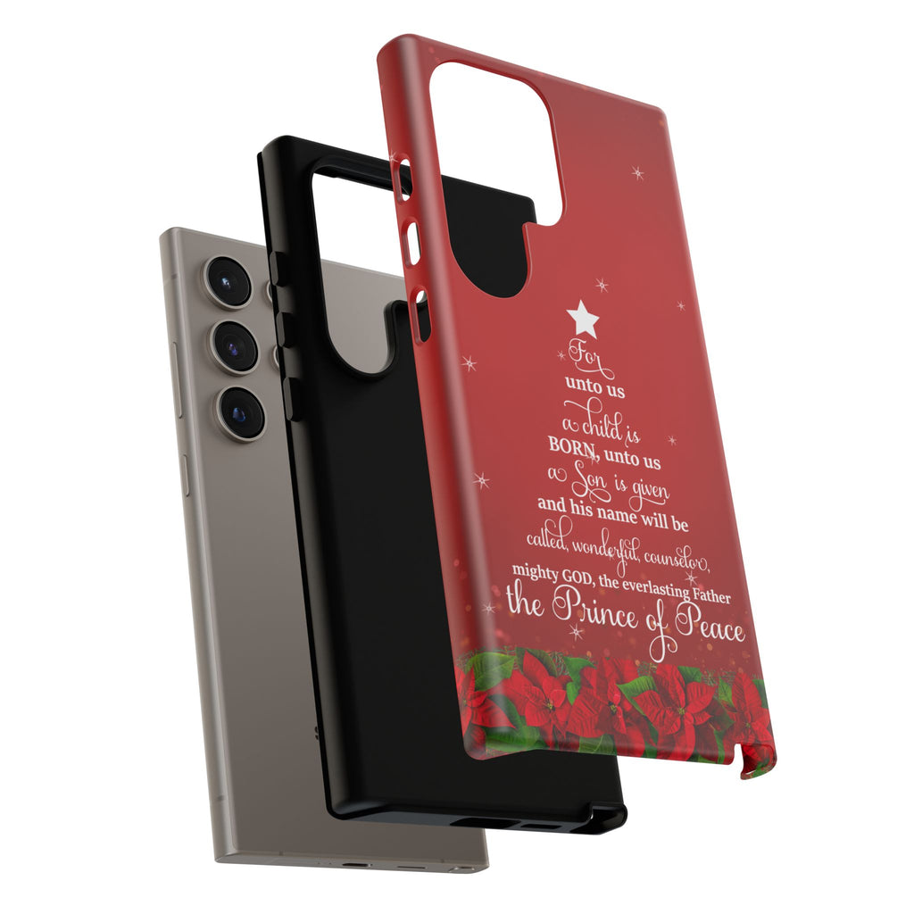 For Unto Us A Child Is Born Christian Christmas Phone Case