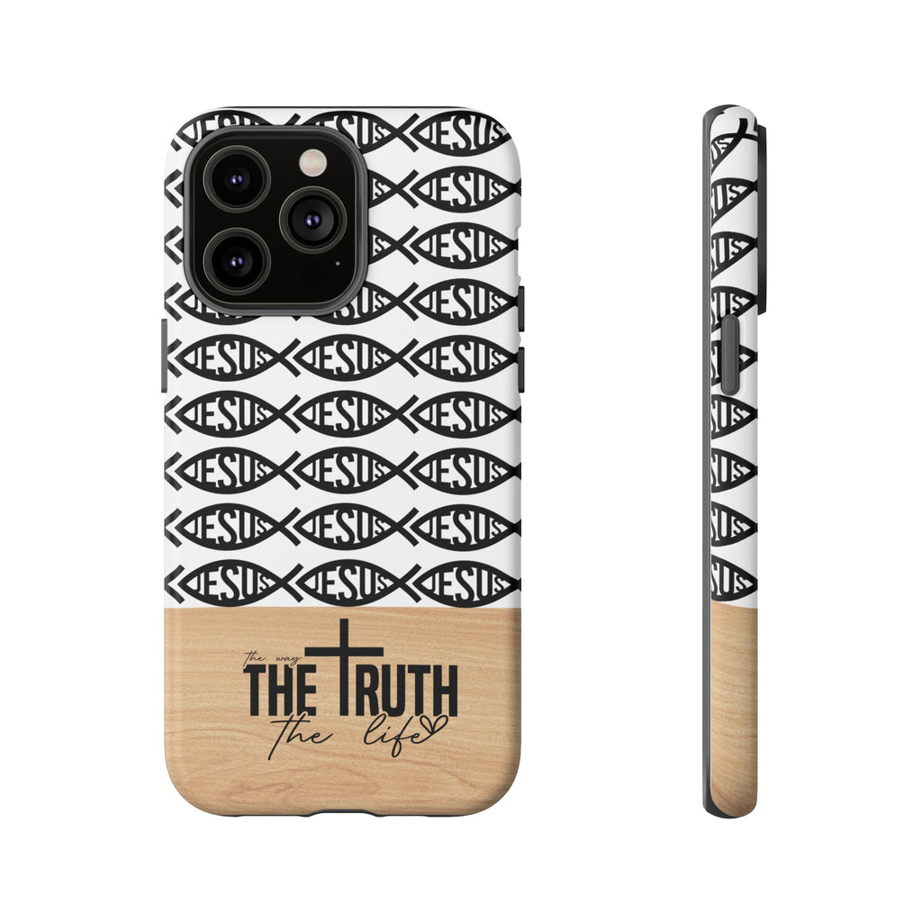 John 14:6 The Way The Truth The Life iPhone Samsung Galaxy Google Pixel Premium Christian Phone Case