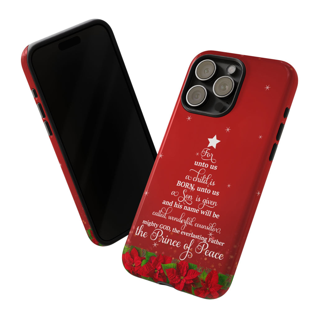 For Unto Us A Child Is Born Christian Christmas Phone Case