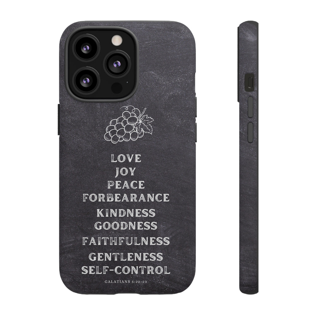 Fruit Of The Spirit Galatians 5:22-23 Christian Premium Chalkboard iPhone Samsung Galaxy Google Pixel Phone Case