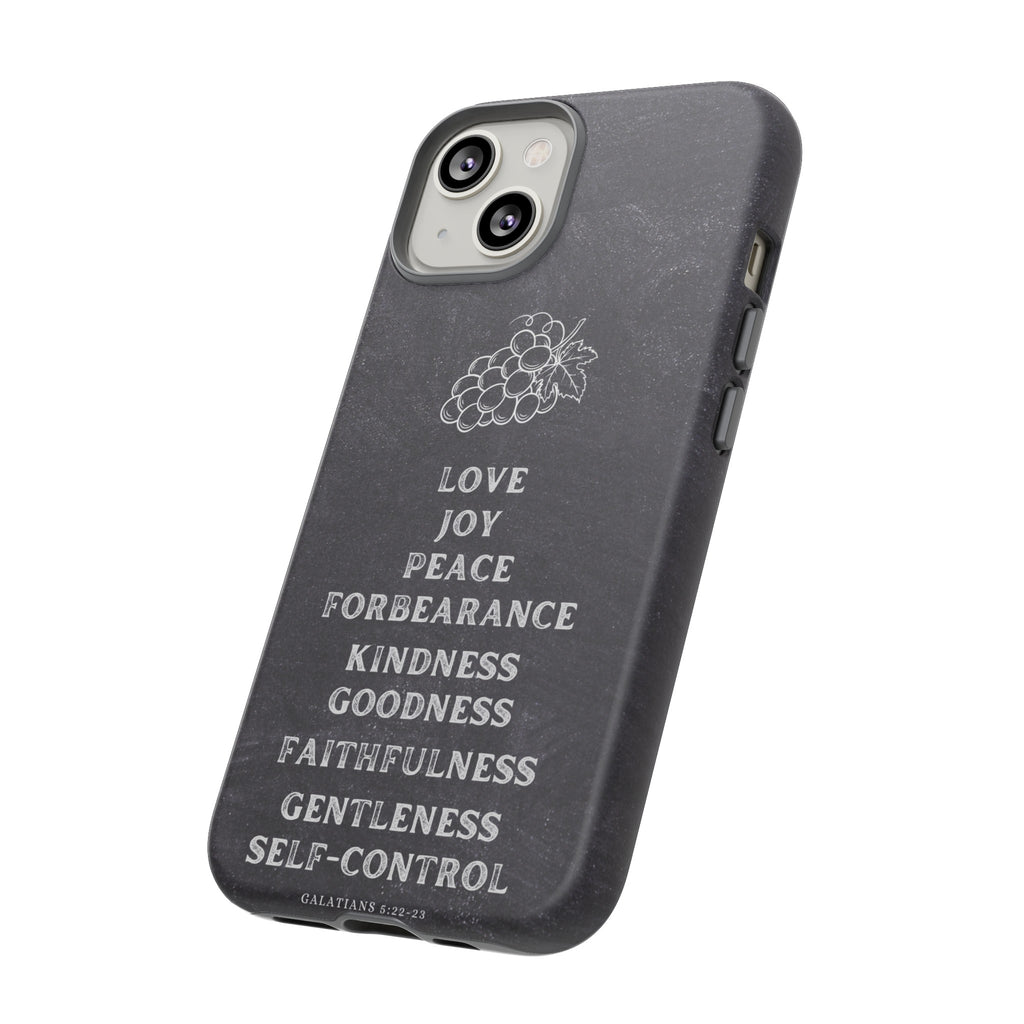 Fruit Of The Spirit Galatians 5:22-23 Christian Premium Chalkboard iPhone Samsung Galaxy Google Pixel Phone Case