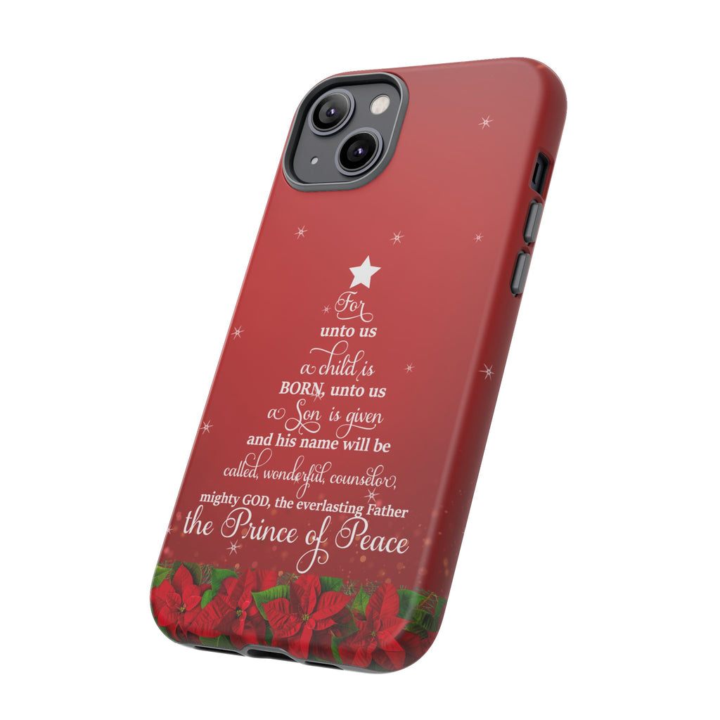 For Unto Us A Child Is Born Christian Christmas Phone Case