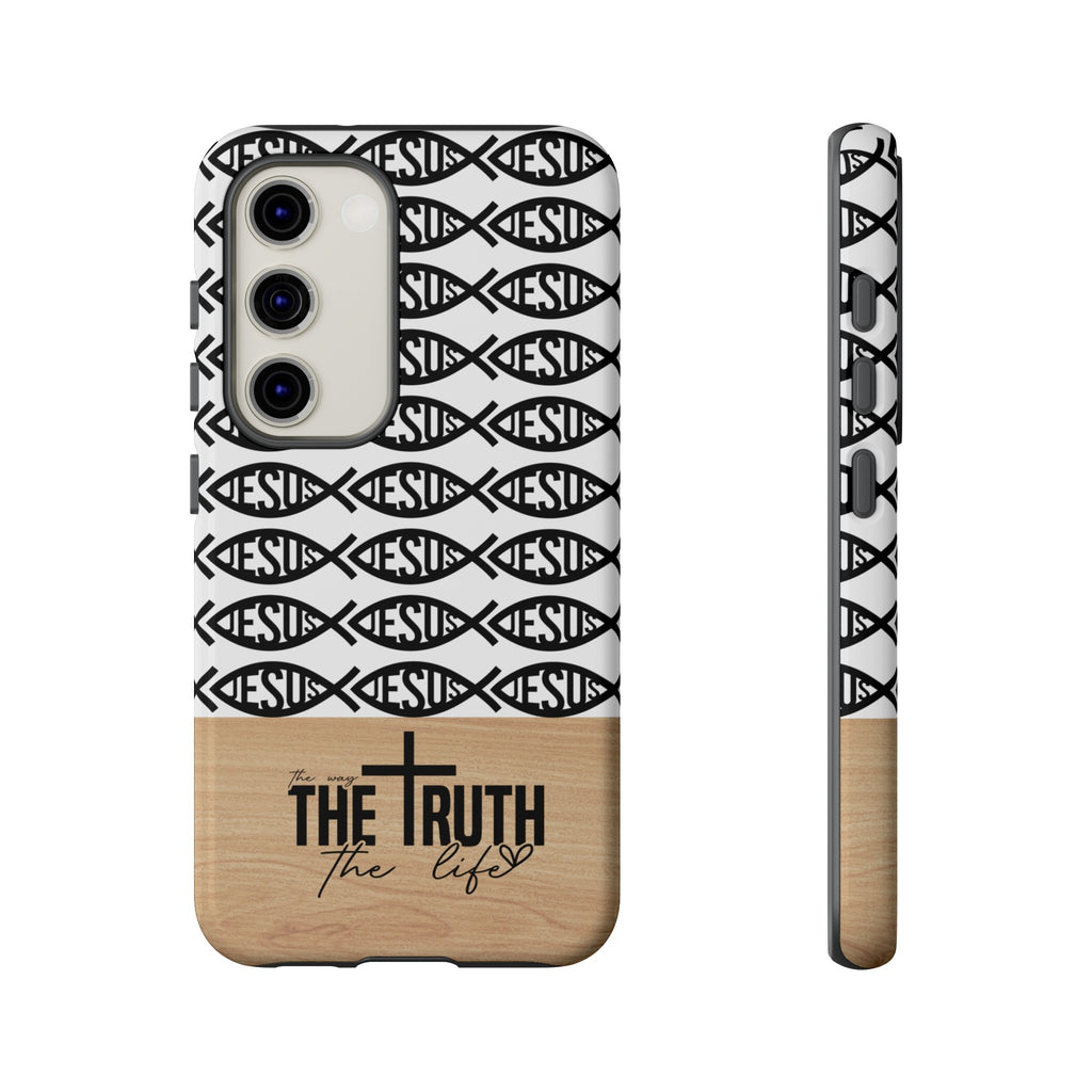 John 14:6 The Way The Truth The Life iPhone Samsung Galaxy Google Pixel Premium Christian Phone Case