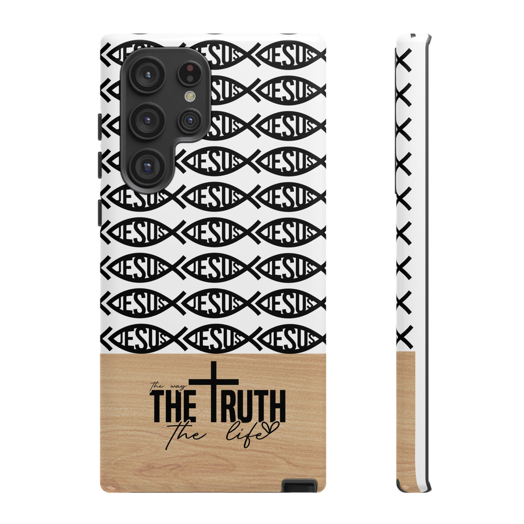 John 14:6 The Way The Truth The Life iPhone Samsung Galaxy Google Pixel Premium Christian Phone Case