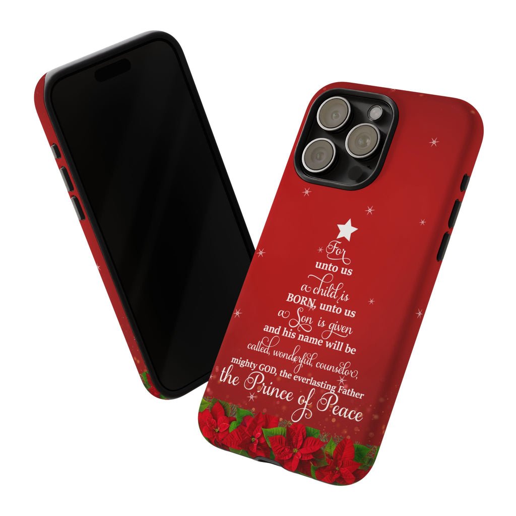 For Unto Us A Child Is Born Christian Christmas Phone Case