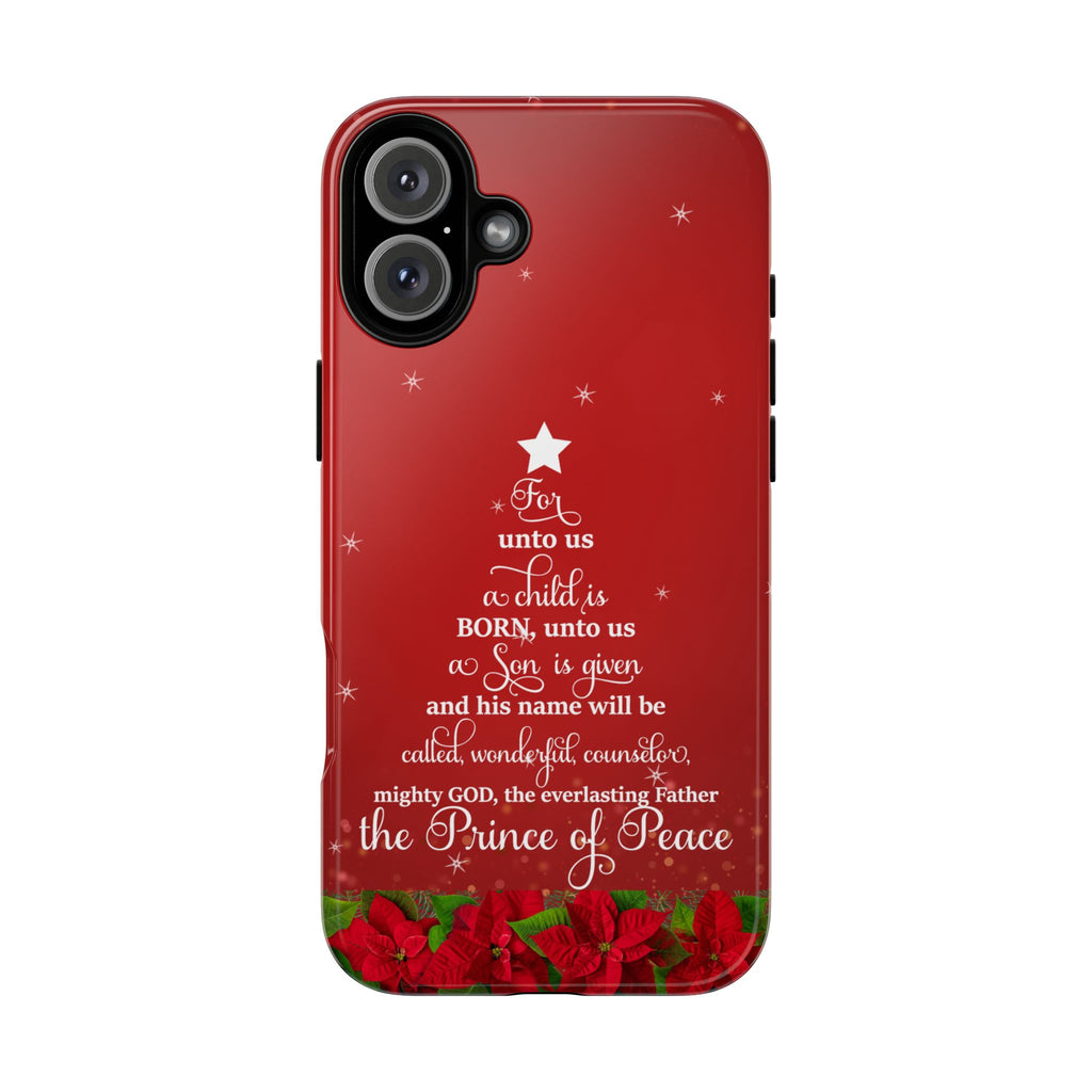 For Unto Us A Child Is Born Christian Christmas Phone Case