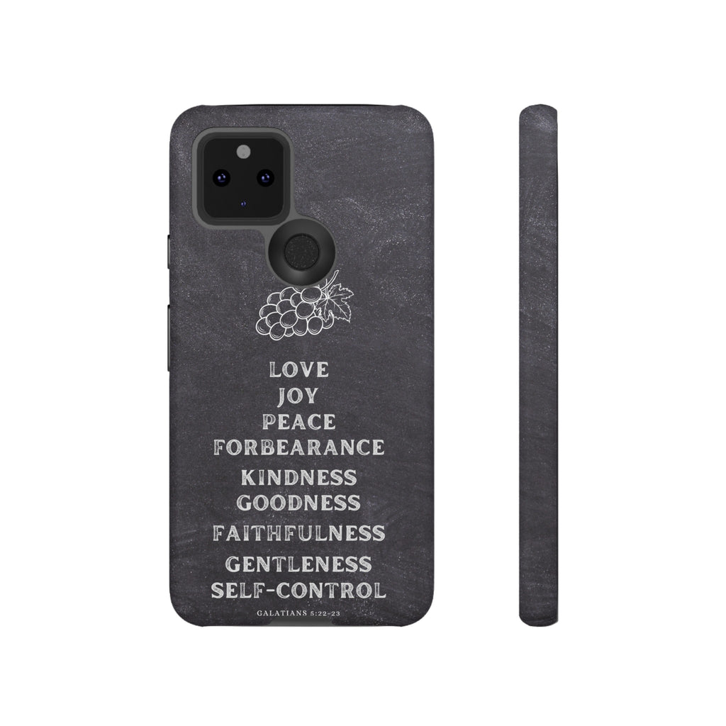 Fruit Of The Spirit Galatians 5:22-23 Christian Premium Chalkboard iPhone Samsung Galaxy Google Pixel Phone Case