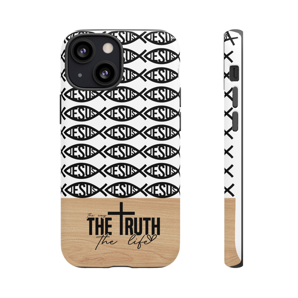 John 14:6 The Way The Truth The Life iPhone Samsung Galaxy Google Pixel Premium Christian Phone Case