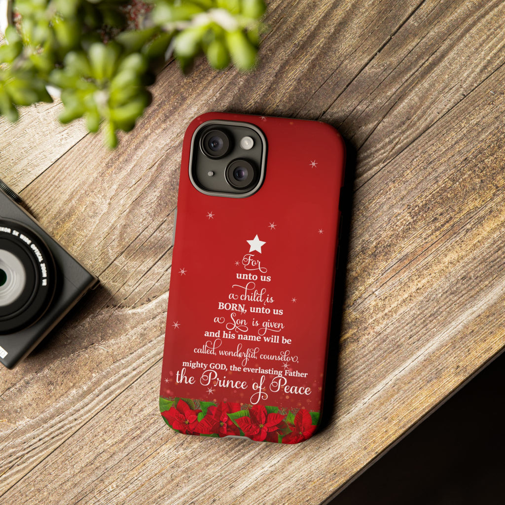 For Unto Us A Child Is Born Christian Christmas Phone Case