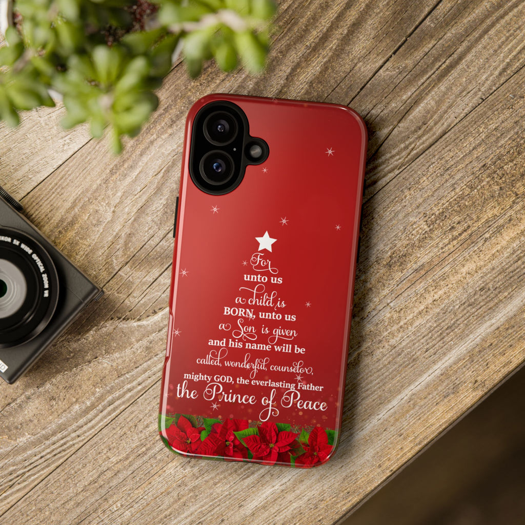 For Unto Us A Child Is Born Christian Christmas Phone Case